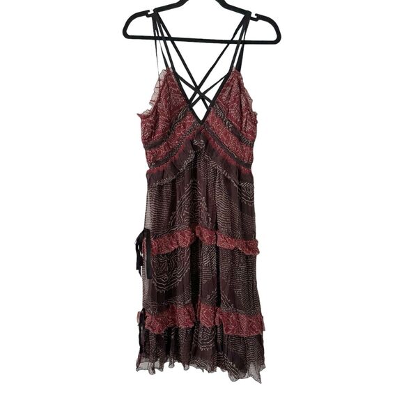 Ulla Johnson Dresses & Skirts - Ulla Johnson Agathe Ruffled Tiered Silk Strappy Knee Length Dress Size 8